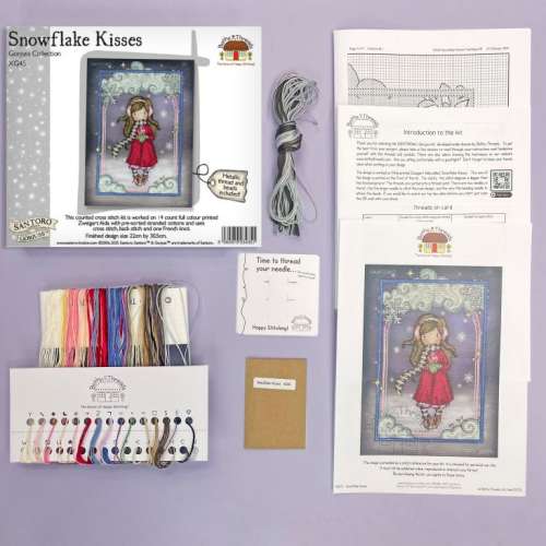 Santoro Gorjuss - Kreuzstichpackung 22x30cm - Snowflakes Kisses